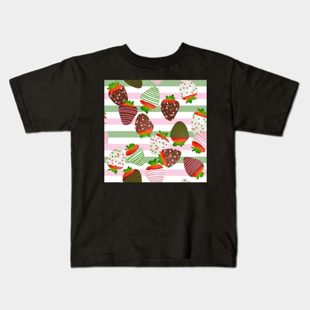 Sailor Jupiter Themed Strawberries Kids T-Shirt by ziafrazier